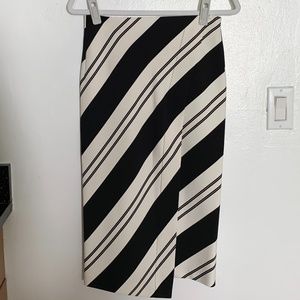 ZARA Stripe Slit Skirt